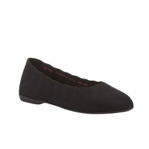Skechers Cleo Style Textile Ballet Flat Black Shoes Size US 8.5